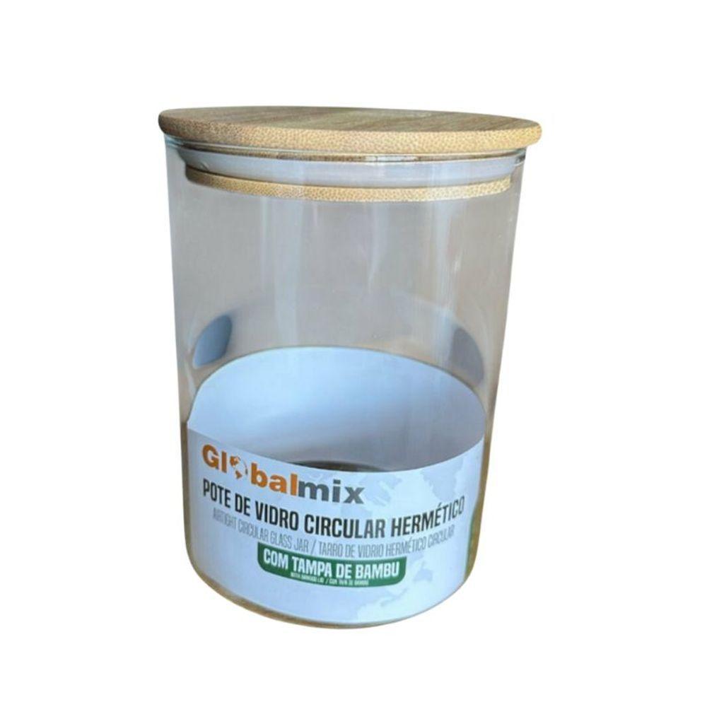 Pote De Vidro 800ml Hermético Multiuso Com Tampa De Bambu - 2