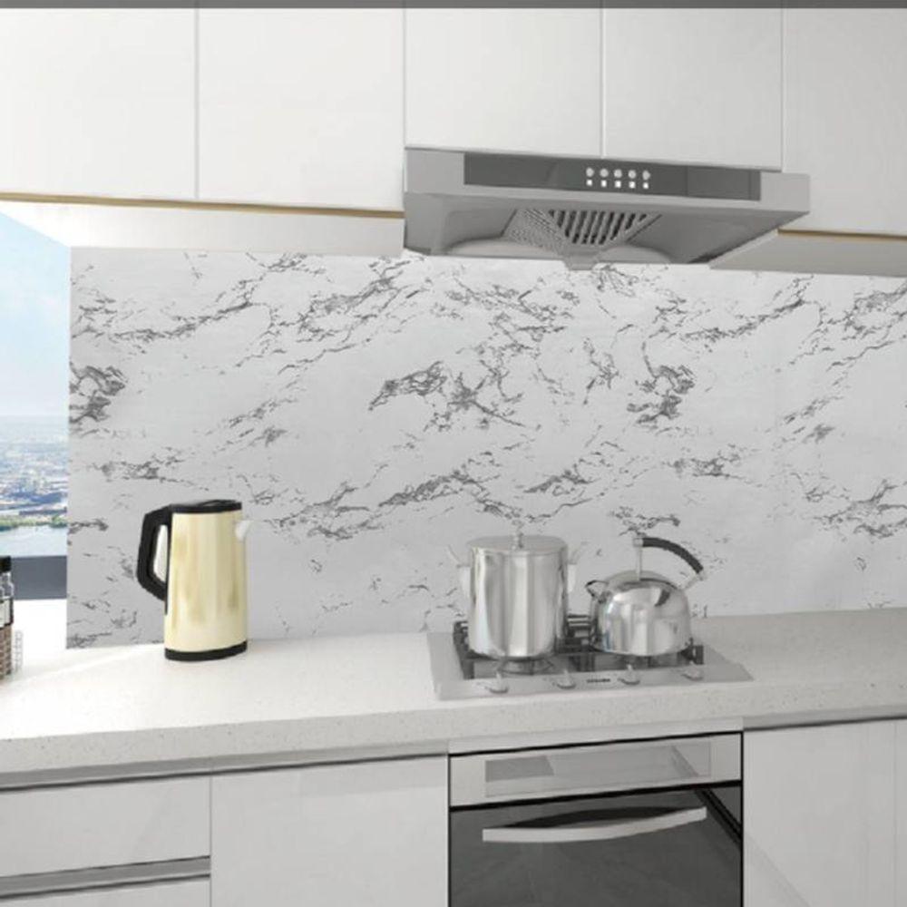 Papel De Parede Adesivo Mármore Cinza Pvc 5 Metros X 60cm - 2