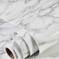 Papel De Parede Adesivo Mármore Cinza Pvc 5 Metros X 60cm - 1