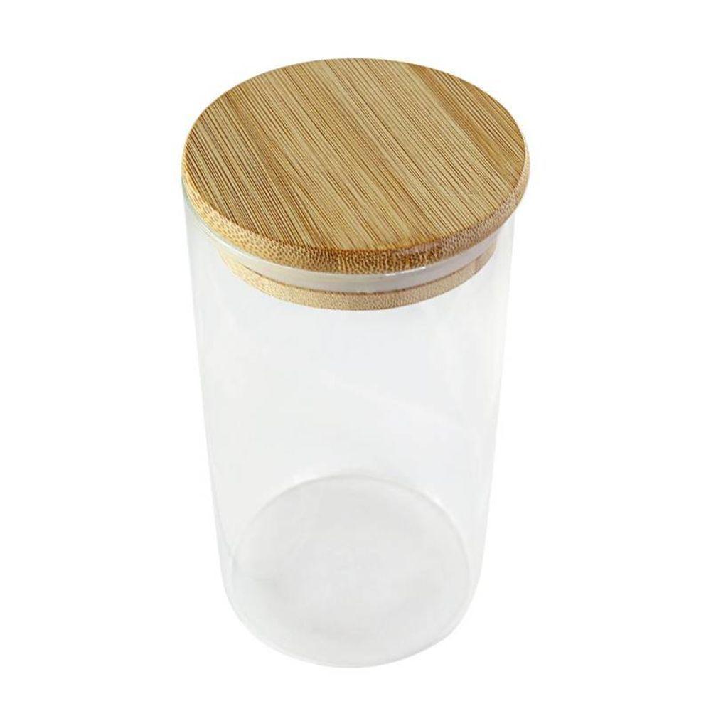 Pote De Vidro 1500ml Hermético Multiuso Com Tampa De Bambu - 2