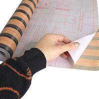 Kit 06 Rolo Com 10 Metros De Papel Adesivo Madeira Listrada - 5