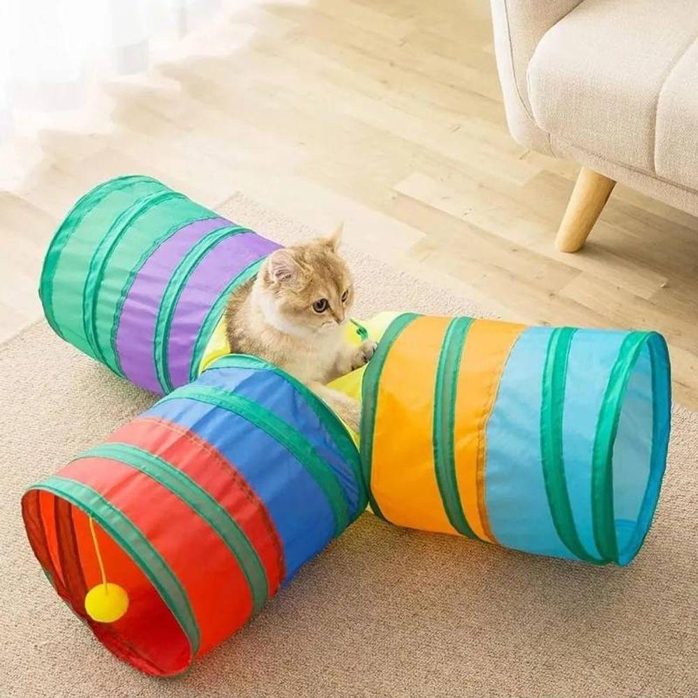 Túnel Em Y Para Gato Labirinto Interativo Brinquedo Pet - 2