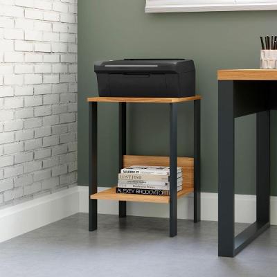 Mesa Auxiliar F14 Retangular Mdf 40cm Freijó-preto Fosco Dalla Costa Móveis