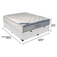 Cama Box Com Baú King E Colchão Freedom Ortobom D33 Branco - 5