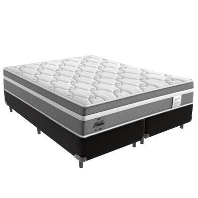 Cama Box Queen E Colchão Molas Ensacadas Berlim Probel - Preto
