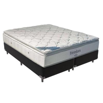 Cama Box King E Colchão Freedom Ortobom D33 Preto