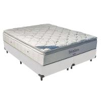 Cama Box King E Colchão Freedom Ortobom D33 Branco - 1