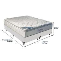 Cama Box King E Colchão Freedom Ortobom D33 Branco - 5