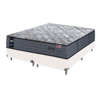 Cama Box Branco E Colchão Queen Joy Molas Ensacadas Sealy