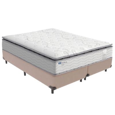 Cama Box Queen E Colchão Molas Ensacadas Amsterdã Probel - Bege