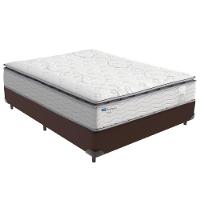 Cama Box Casal E Colchão Molas Ensacadas Amsterdã Probel - Marrom - 1