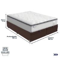Cama Box Baú E Colchão Amsterdã Molas Ensacadas Queen Probel Queen Marrom - 3