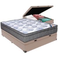 Cama Box Baú Bege E Colchão Iso Superpocket Molas Ensacadas Viúvo Ortobom - 5