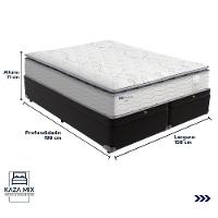 Cama Box Baú E Colchão Amsterdã Molas Ensacadas Queen Probel Queen Preto - 3
