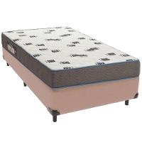 Cama Box Bege E Colchão Light Espuma D33 Solteiro Ortobom - 1
