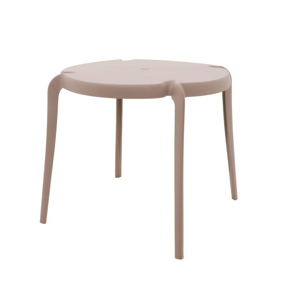 Mesa Clarice Camurça 79 Cm Em Polipropileno Fibra De Vidro - 1