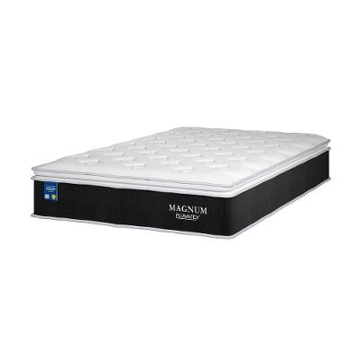 Cama Box Baú Marrom E Colchão Magnum Molas Ensacadas Queen Plumatex
