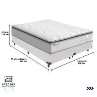 Cama Box Branco E Colchão Amsterdã Molas Ensacadas Queen Probel - 3