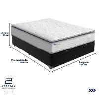 Cama Box Baú Casal E Colchão Molas Ensacadas Amsterdã Probel Preto - 3