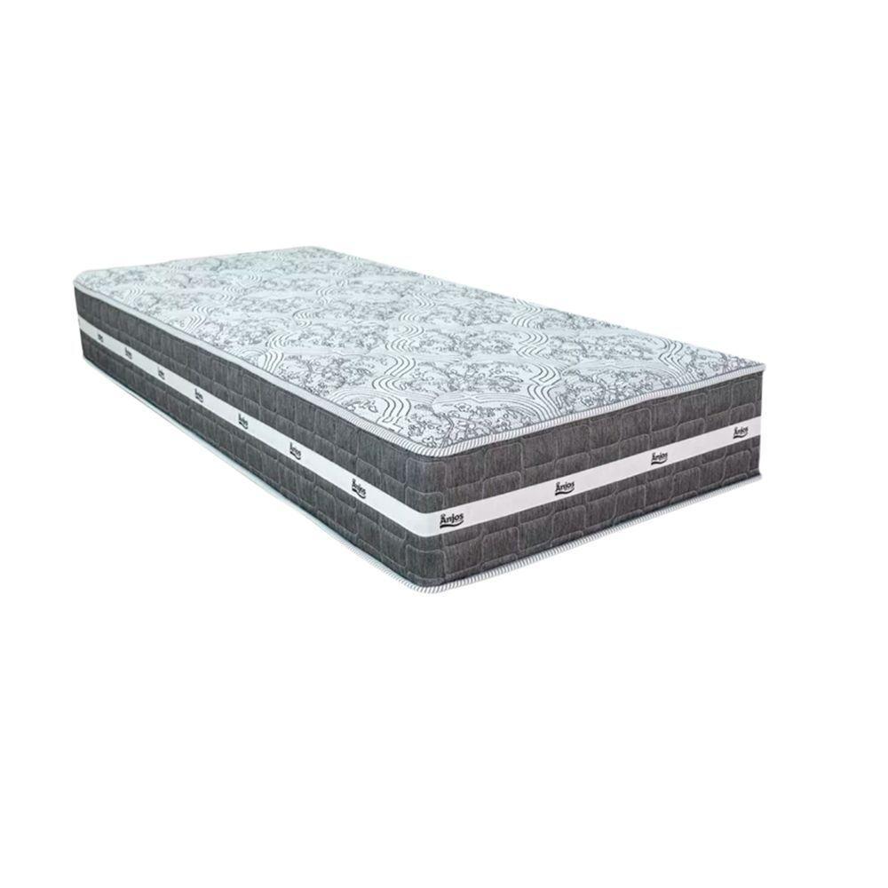 Cama Box Baú Preto E Colchão Black Graphite Molas Ensacadas Solteiro 88x188x32 Anjos - 1