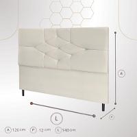 Cabeceira Cama Box Casal 140 Cm Camboriú Suede Rosê - 5
