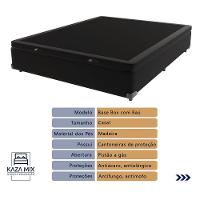 Cama Box Com Baú Ortobom Iso100 Bege D33 Preto