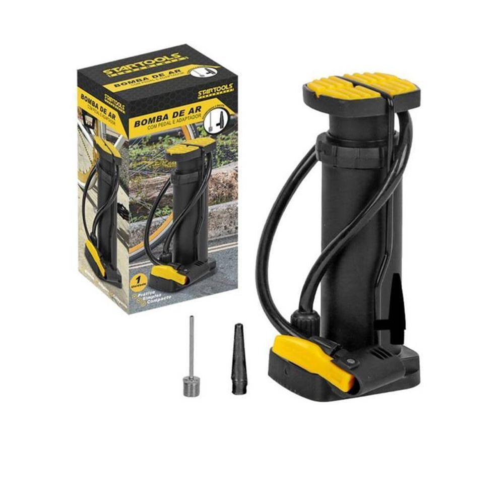 Bomba De Ar Com Pedal 02 Bicos Para Bolas Pneus E Infláveis - 2