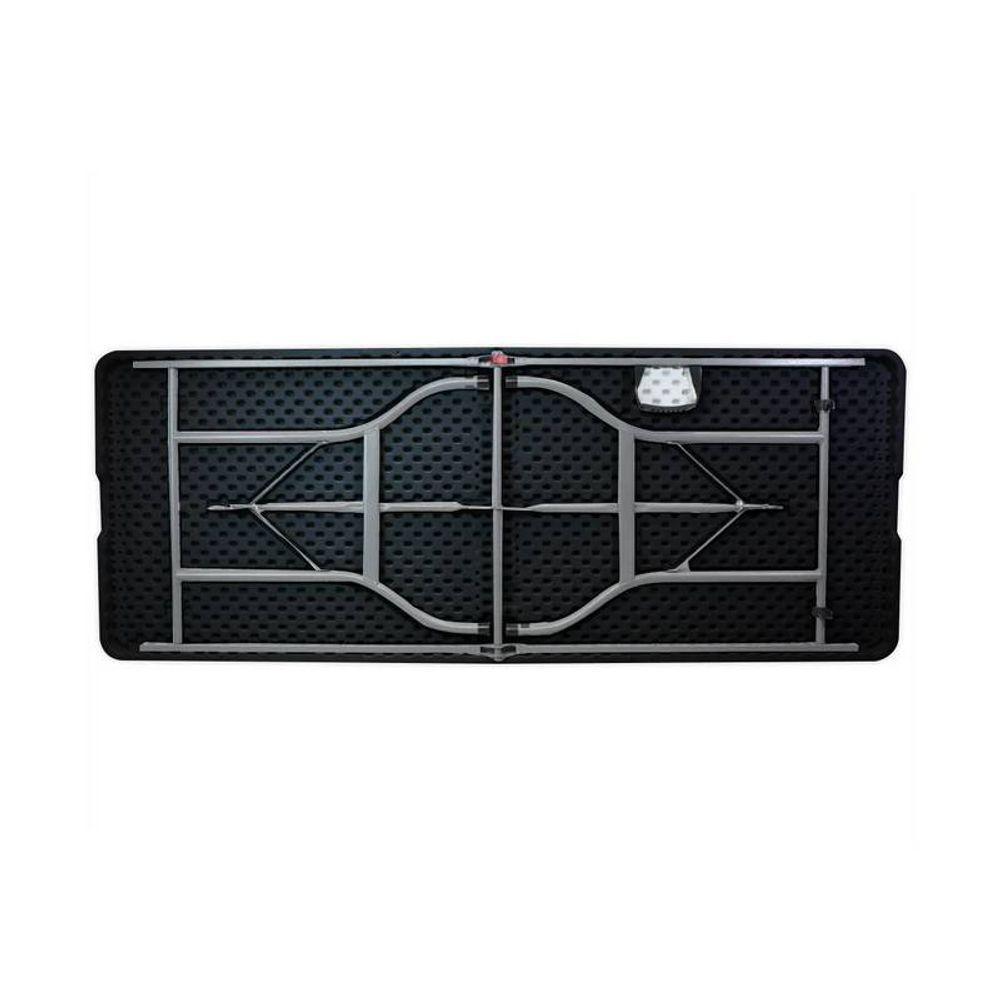 Mesa Preta Dobrável 180cm Camping Eventos Churrasco Feiras - 2
