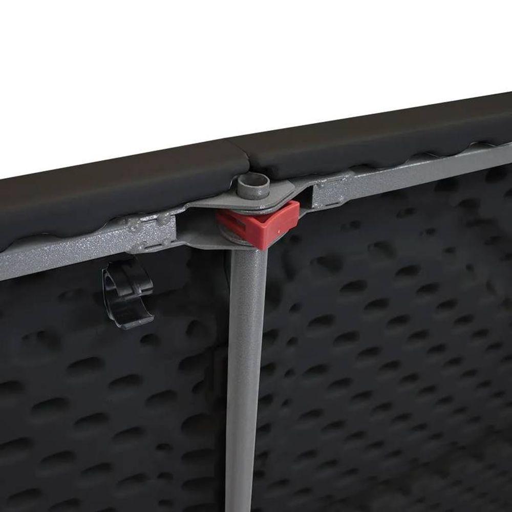 Mesa Preta Dobrável 180cm Camping Eventos Churrasco Feiras - 3