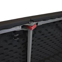 Mesa Preta Dobrável 180cm Camping Eventos Churrasco Feiras - 3