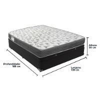 Cama Box Com Baú Preto Iso100 Ortobom Casal D33 - 5