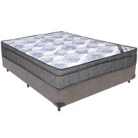 Cama Box Cinza E Colchão Iso Superpocket Molas Ensacadas Viúvo Ortobom - 1