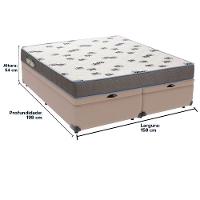 Cama Box Queen Com Bau Ortobom D33 Light Bege - 5