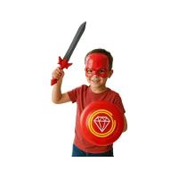 Kit Fantasia Infantil Capitão América Máscara Escudo Espada - 3