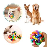 Bola Pequena Trançada Com Som Brinquedo Para Cães E Gatos - 1