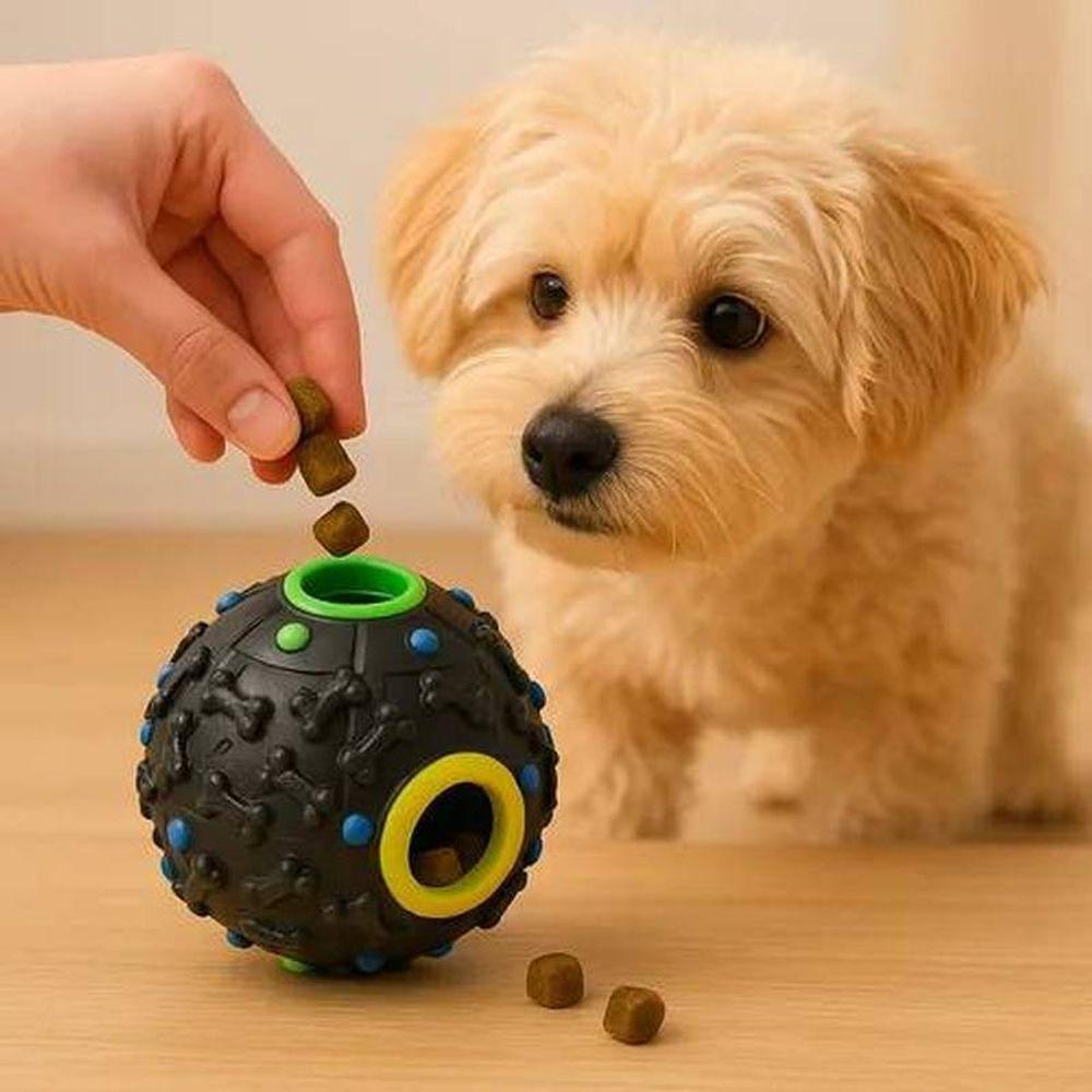 Bola Para Pets 10cm Com Espaço Para Colocar Petiscos Ração - 5