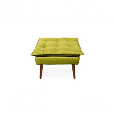 Puff Luxo Opala Descanso Pés Sala Quarto Banqueta Amarelo