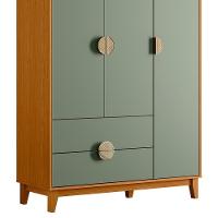Guarda Roupa Solteiro 3 Portas 2 Gavetas 120cm Ipê Cinamomo/sálvia - Albatroz - 6
