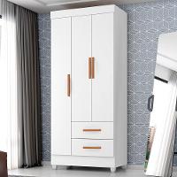 Guarda Roupa Solteiro Lite 3 Portas E 2 Gavetas Branco - Móveis Leão Branco - 2