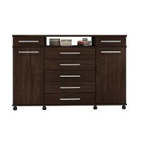 Cômoda de Quarto London c/ 2 Portas e 7 Gavetas Ébano Touch - Demóbile - 7