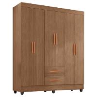 Guarda Roupa Casal Lite 6 Portas E 2 Gavetas Carvalho Oak - Móveis Leão Carvalho Oak - 1