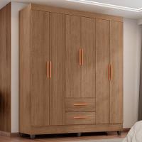 Guarda Roupa Casal Lite 6 Portas E 2 Gavetas Carvalho Oak - Móveis Leão Carvalho Oak - 2
