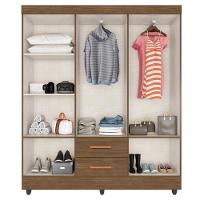 Guarda Roupa Casal Lite 6 Portas E 2 Gavetas Carvalho Oak - Móveis Leão Carvalho Oak - 3