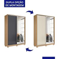 Guarda Roupa Frizatto 2 Portas Deslizantes Flex Freijó/titanium Com Espelho - Móveis Albatroz Freijó/titanium - 4