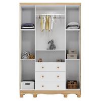 Guarda Roupa Infantil Uli New 4 Portas E 3 Gavetas Branco Brilho/amêndoa - Móveis Peroba - 3