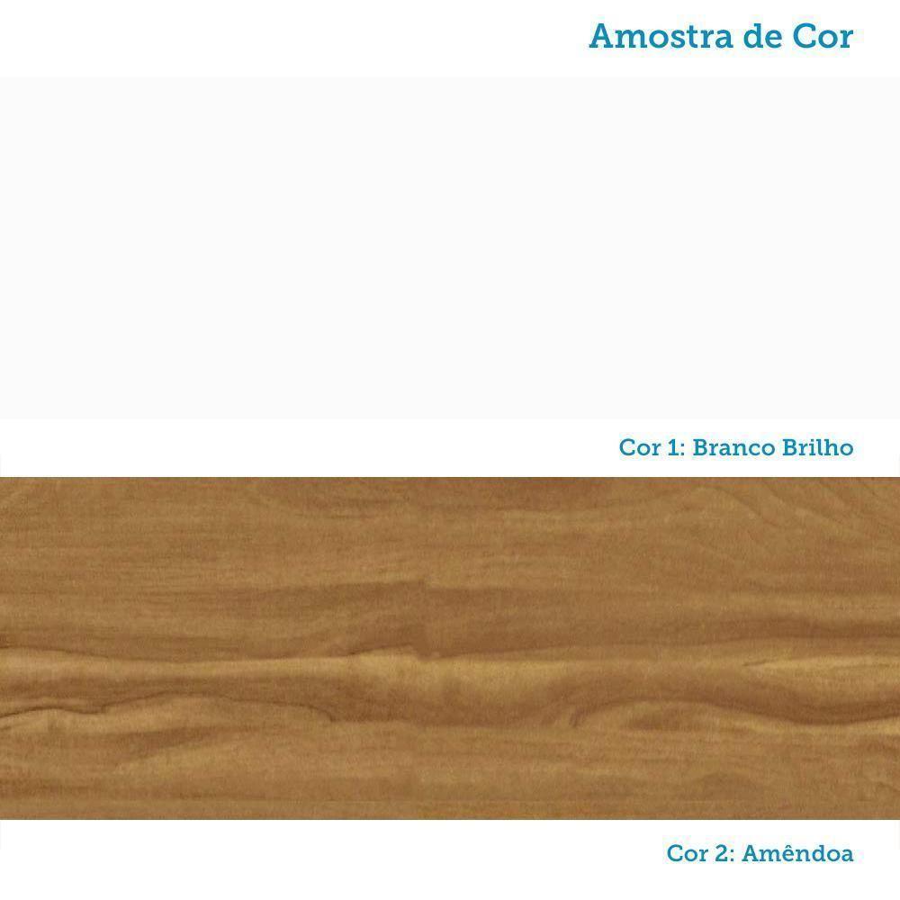Guarda Roupa Infantil Júnior 2 Portas E 3 Gavetas Branco Brilho/amêndoa - Móveis Peroba - 7