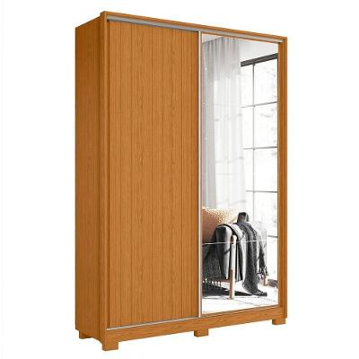 Guarda Roupa Frizatto 2 Portas Deslizantes Flex Cinamomo Com Espelho - Móveis Albatroz Cinamomo