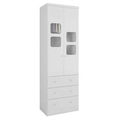 Guarda Roupa Infantil Uli New 2 Portas E 3 Gavetas Branco Brilho - Móveis Peroba