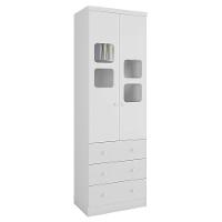 Guarda Roupa Infantil Uli New 2 Portas E 3 Gavetas Branco Brilho - Móveis Peroba - 1