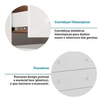 Guarda Roupa Infantil Uli New 2 Portas E 3 Gavetas Branco Brilho - Móveis Peroba - 5